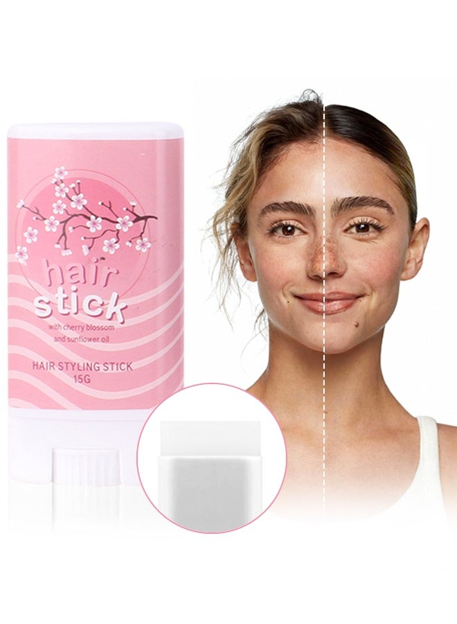 Beautiful Hair Styling Stick-Hair Wax Stick, Hair Mascara for Flyaway Tamer, Fly Away Hair Tamer Stick for Enhance Gloss of Hair, Anti Frizz Broken Hair Baby Hair Flash Moment Flyaway Stick, Non-Greasy #Sakura - Image 1